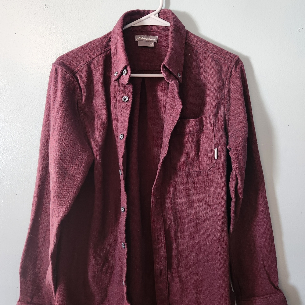 Eddie Bauer Red Button Up Shirt